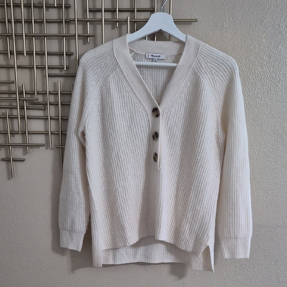 Madewell Sweaters - Madewell Cream Cardigan with Button Accents